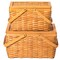 Vintiquewise Woodchip Picnic Storage Basket with Cover and Movable Handles, PK 2 QI004013.2 - alternate 4